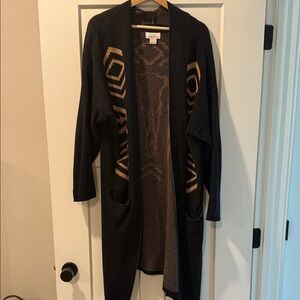 Ariat Black and Tan Geometric Cardigan